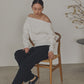 日本製 オーガニックコットン オフショルダーニット knit-004