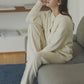 日本製 オーガニックコットン ワイドパンツ knit-008