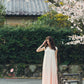 日本製 桜染ピンクグラデーションロングワンピース sumi012-pinkgra