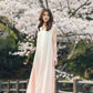日本製 桜染ピンクグラデーションロングワンピース sumi012-pinkgra