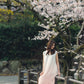 日本製 桜染ピンクグラデーションロングワンピース sumi012-pinkgra