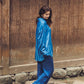 日本製 藍染 シルキータッチロングシャツ sumi015-aizome