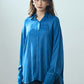 日本製 藍染 シルキータッチロングシャツ sumi015-aizome