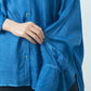 日本製 藍染 シルキータッチロングシャツ sumi015-aizome