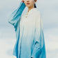 日本製 藍染グラデーション シルキータッチロングシャツ sumi015-bluegra
