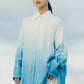 日本製 藍染グラデーション シルキータッチロングシャツ sumi015-bluegra