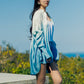 日本製 藍染グラデーション シルキータッチロングシャツ sumi015-bluegra