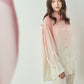 日本製 桜染グラデーション シルキータッチロングシャツ sumi015-pinkgra