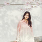 日本製 桜染グラデーション シルキータッチロングシャツ sumi015-pinkgra