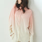 日本製 桜染グラデーション シルキータッチロングシャツ sumi015-pinkgra