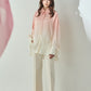 日本製 桜染グラデーション シルキータッチロングシャツ sumi015-pinkgra