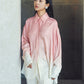 日本製 桜染グラデーション シルキータッチロングシャツ sumi015-pinkgra