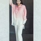 日本製 桜染グラデーション シルキータッチロングシャツ sumi015-pinkgra