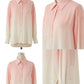 日本製 桜染グラデーション シルキータッチロングシャツ sumi015-pinkgra