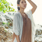 日本製 栗 段染め ベビースキンストール sumi018-greigegra