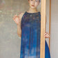日本製 藍段染グラデーションノースリーブワンピース sumi019-bluedanzome