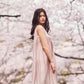 日本製 桜染グラデーションノースリーブワンピース sumi019-pinkgra