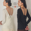 Made in Japan Organic Cotton V-neck Long Sleeve Top suminohana-001 