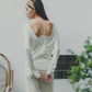Made in Japan Organic Cotton V-neck Long Sleeve Top suminohana-001 