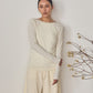 Made in Japan Organic Cotton V-neck Long Sleeve Top suminohana-001 