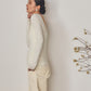 Made in Japan Organic Cotton V-neck Long Sleeve Top suminohana-001 
